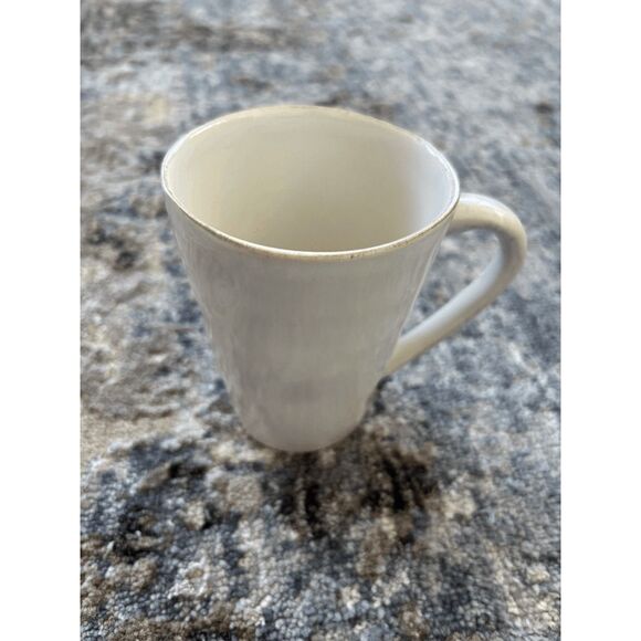 Crate & Barrel MARIN White Stoneware Coffee Mug 4 1/2" Tall - 8 Avail - Picture 3 of 5